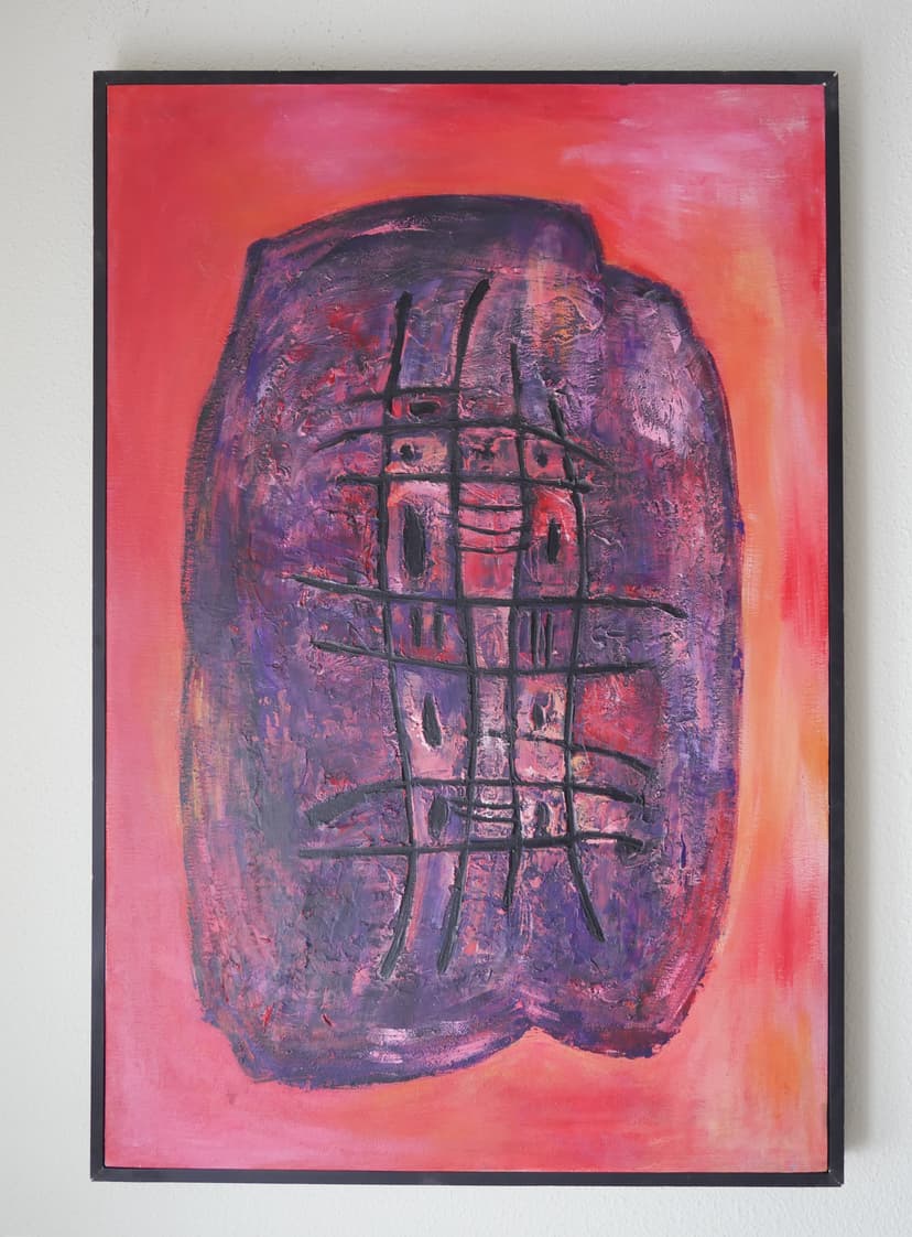 Cabezas - Óleo sobre lienzo, enmarcado - 67 x 99 cm