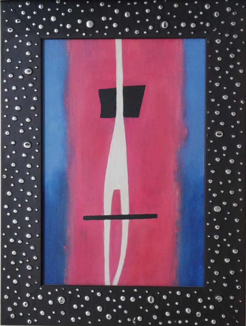 Kosmos - Acrílico sobre lienzo, enmarcado - 50 x 65 cm