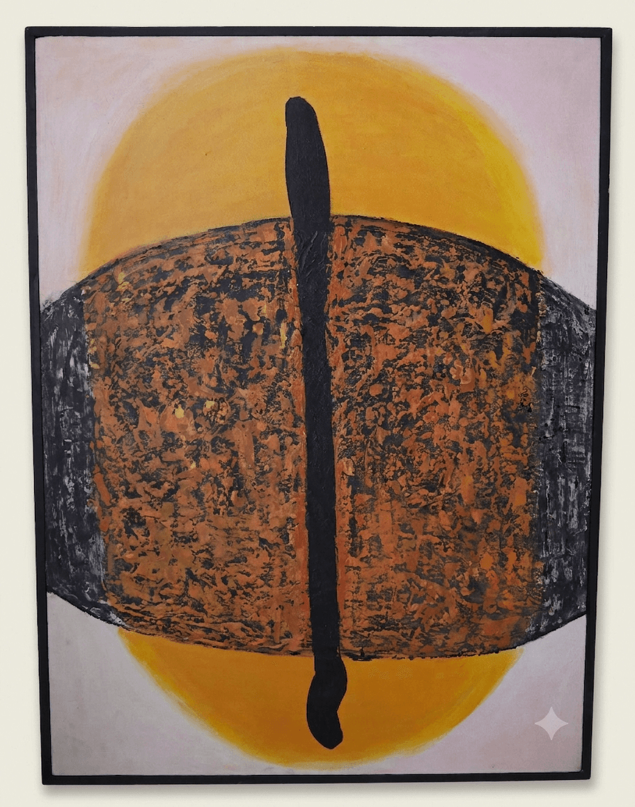 Yellow - Oil on wood, framed - 74 x 99 cm