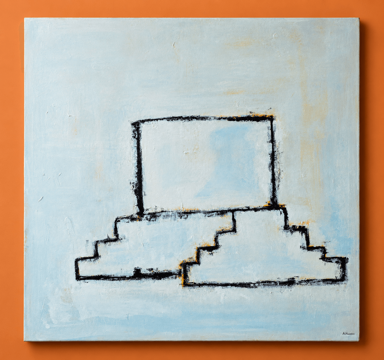 Architecture 2 - Acrylique sur toile - 90 x 90 cm