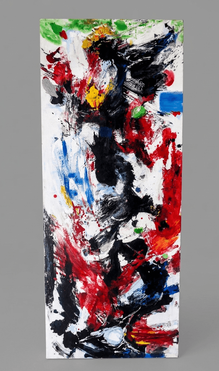 Blanc expressionniste - Huile sur toile - 51 x 126 cm