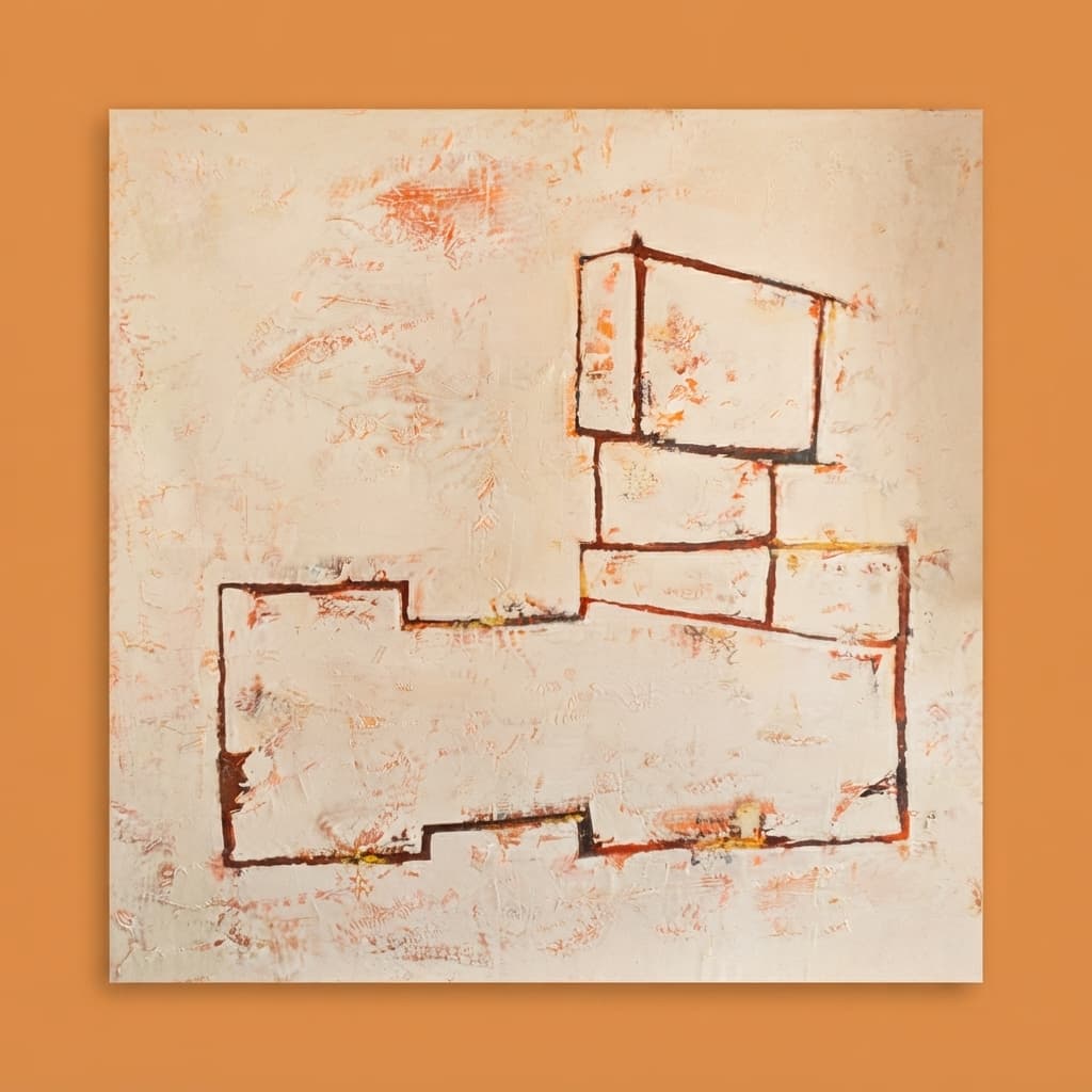 Trigonometrische Figur - Acryl auf Leinwand - 105 x 105 cm
