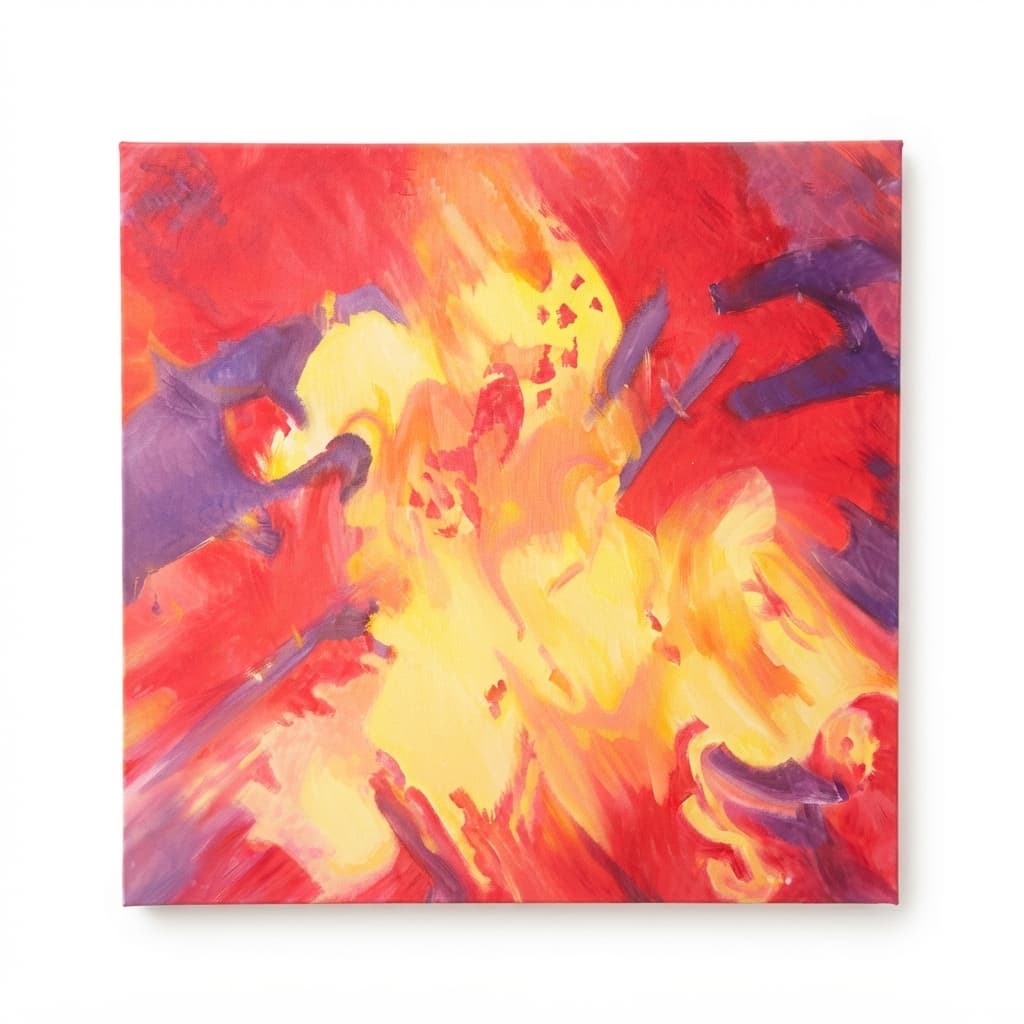 Hippie - Öl auf Leinwand - 100 x 100 cm
