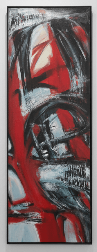 Impulso Rojo - Oil on canvas - 154 x 54 cm