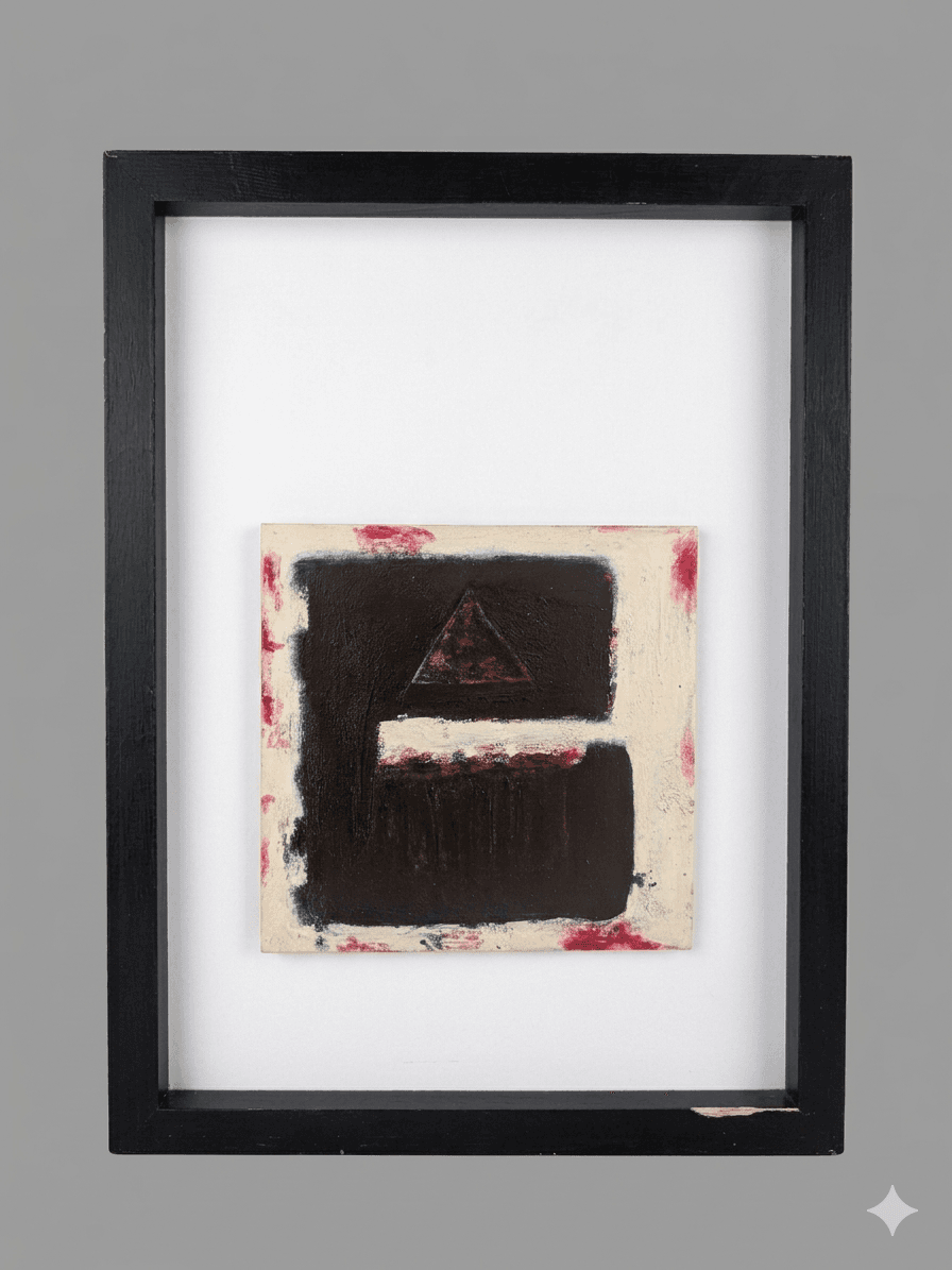 Série Noire 8 - Huile sur toile, encadré - 72 x 52 cm