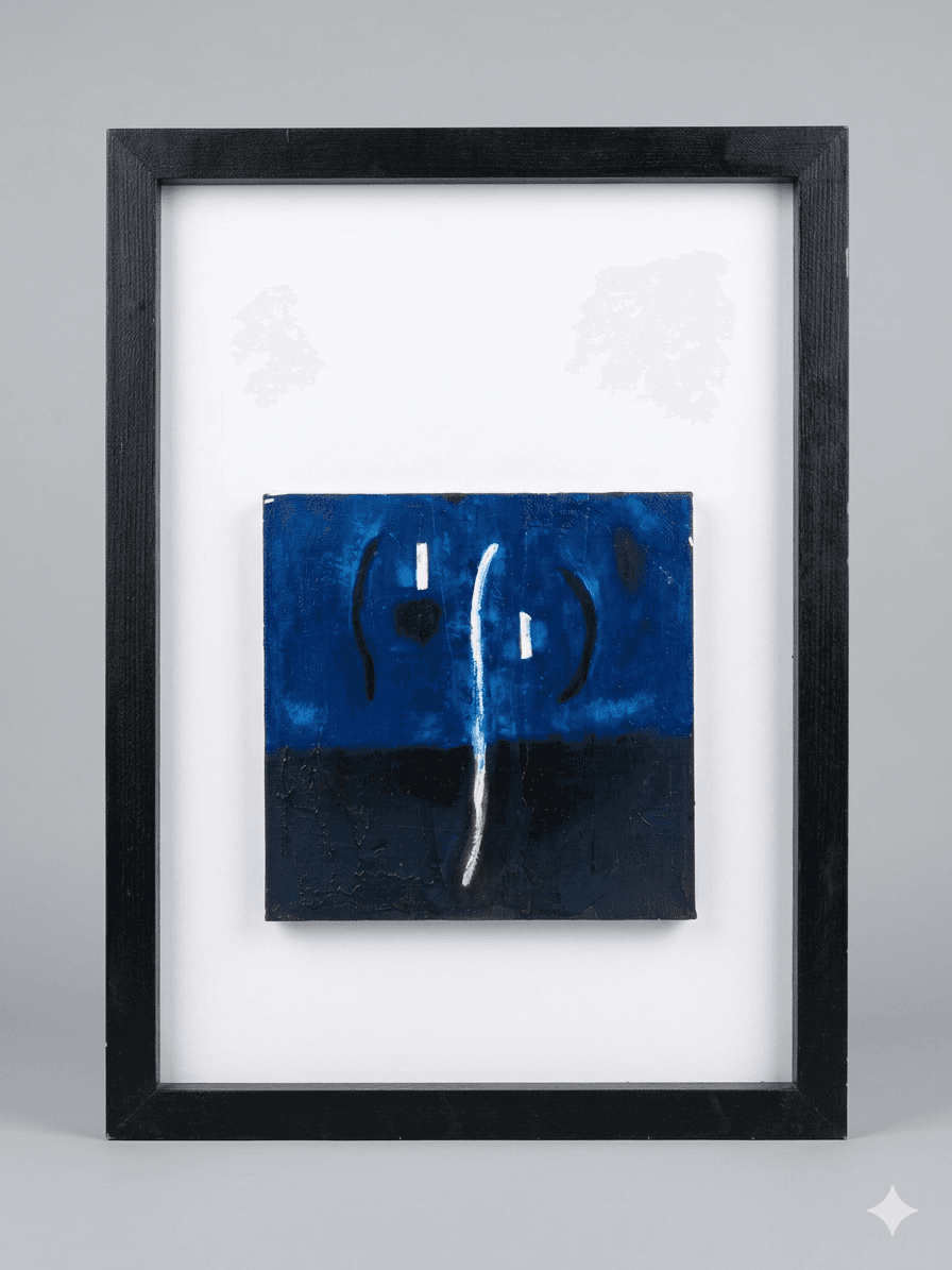 Série Noire 9 - Huile sur toile, encadré - 72 x 52 cm