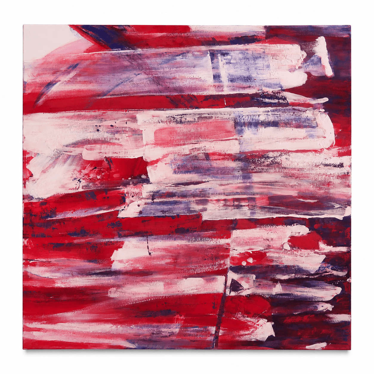 Rosa und Lila - Acryl auf Leinwand - 100 x 100 cm