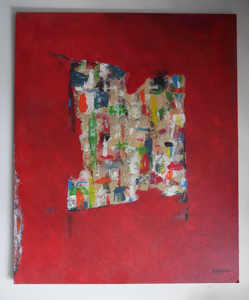 Vitral 0 - Acrílico sobre carton-madera - 38 x 46 cm