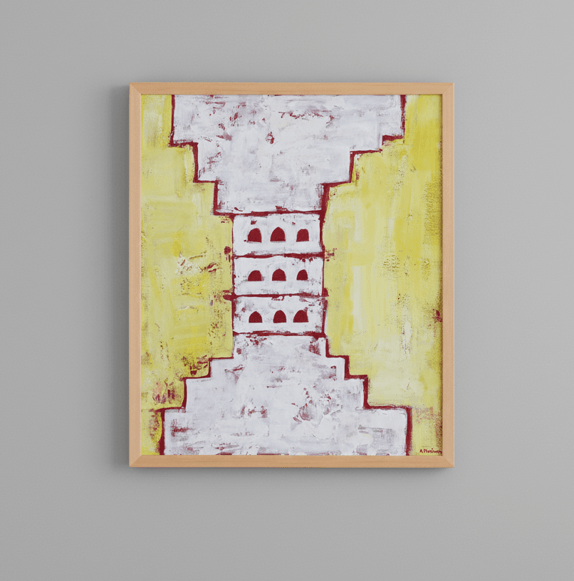 Marruecos - Acrylique sur bois - 63 x 50 cm