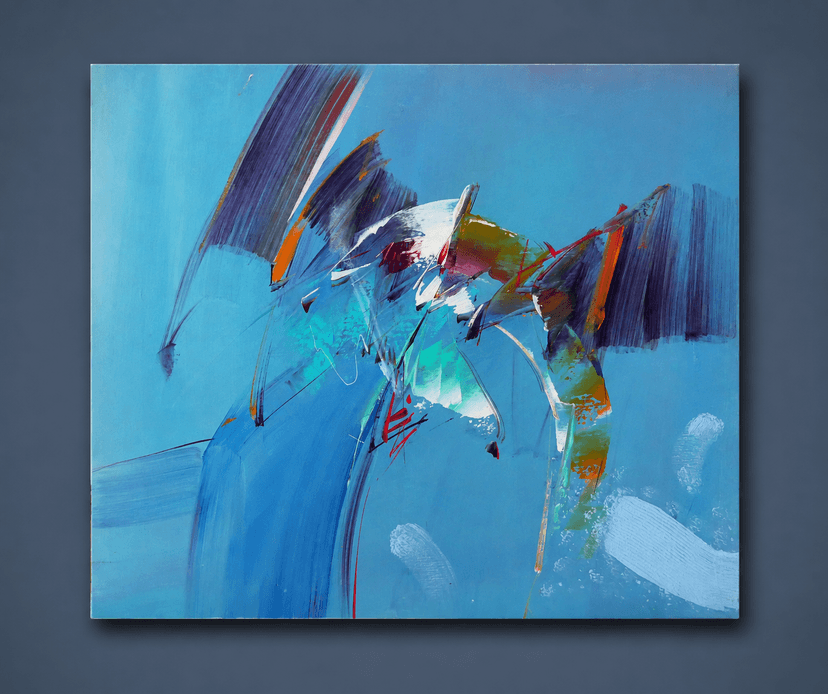 Ave Abstracta - Acrílico sobre lienzo - 62 x 52 cm