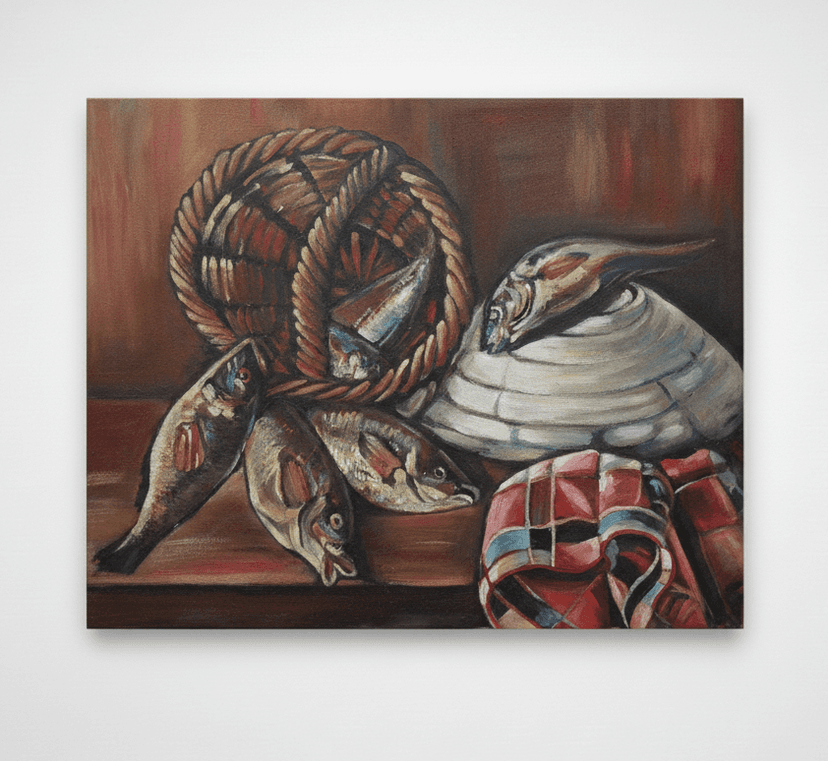 Sol Rojo - Huile sur toile - 63 x 50 cm