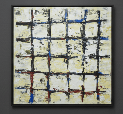 Cuadrícula Cromática - Acrylique sur papier - 71 x 71 cm