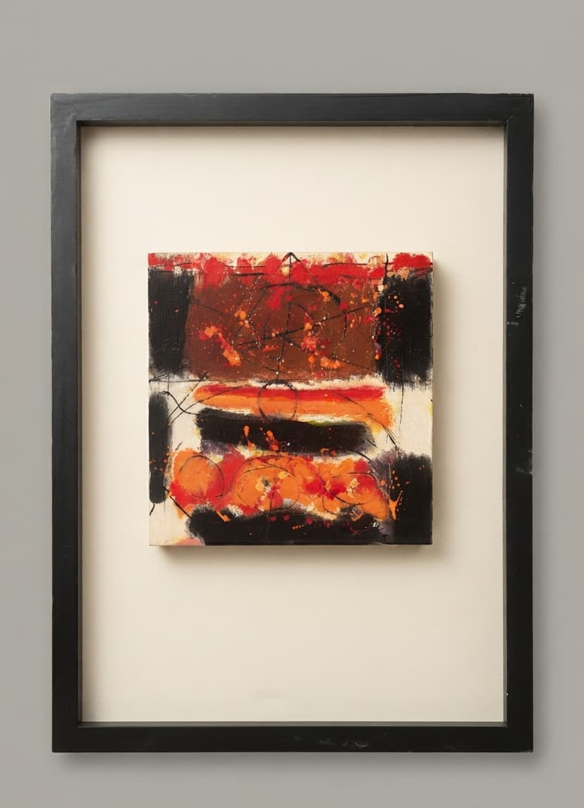 Negro Series 11 - Óleo sobre lienzo, enmarcado - 72 x 52 cm
