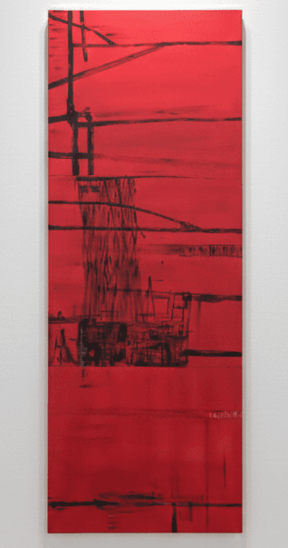 Alhambra Roja - Huile sur toile - 154 x 54 cm