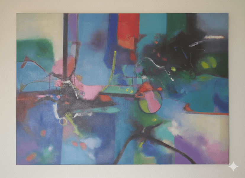 Vitral - Acrylique sur toile - 97 x 70 cm