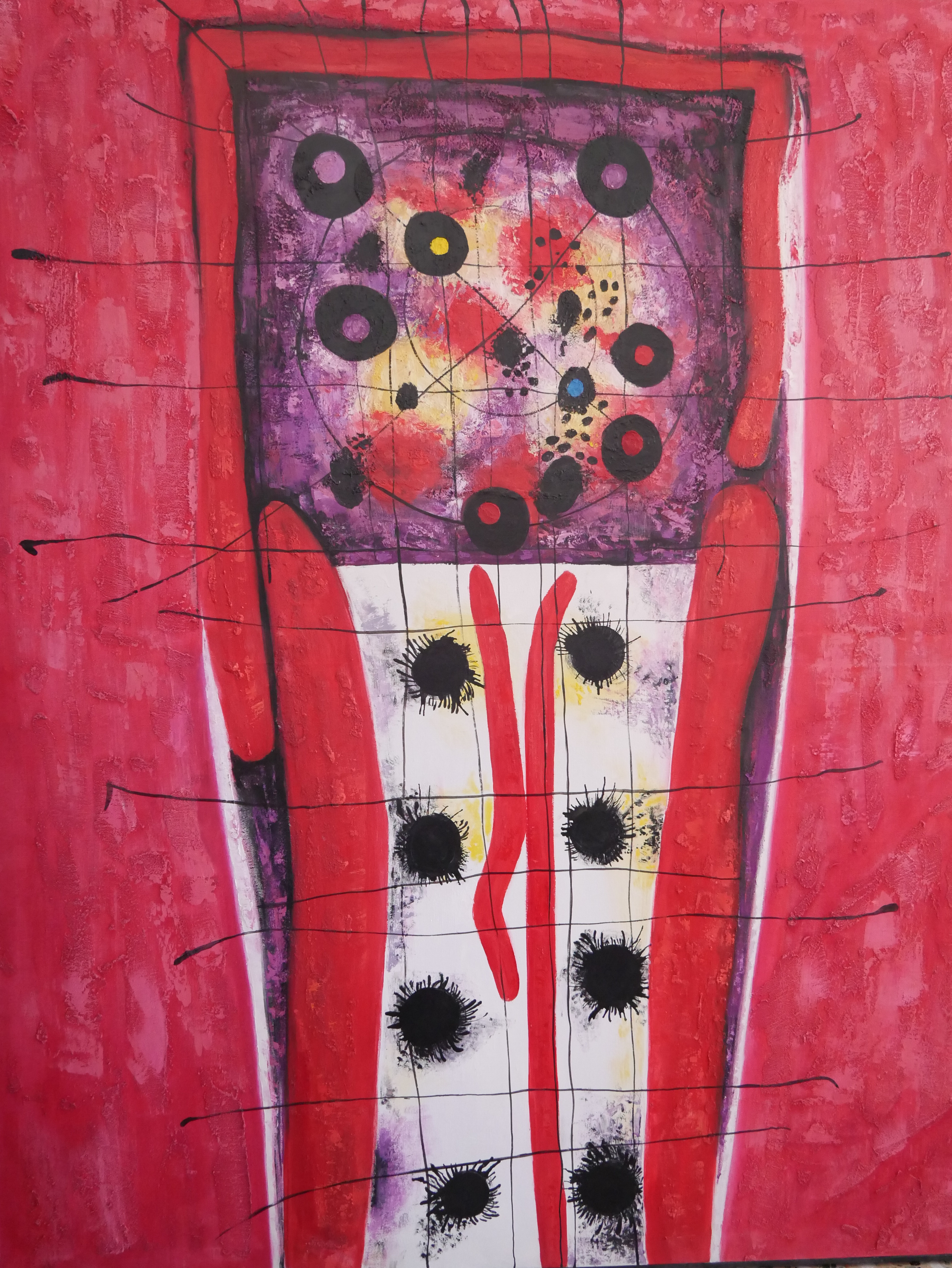 Sea Urchins - Abstract artwork by José Antonio Hernández, Oil on canvas, 131 x 163.5 cm